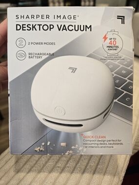 Sharper Image Desktop Vacuum - White